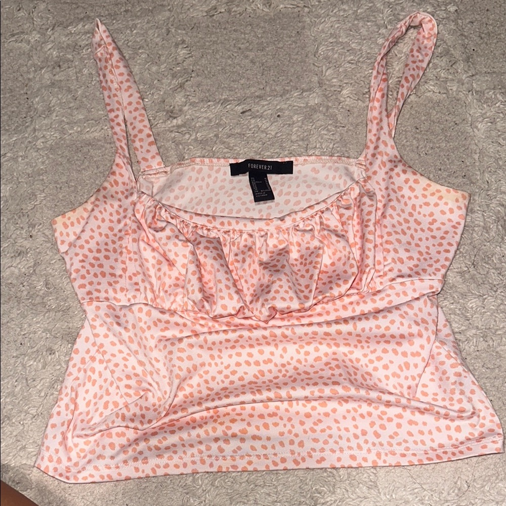 Forever 21 Pink Fitted Crop Camisole